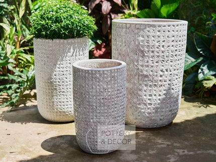 Goldentree Round Planter Atlantic White