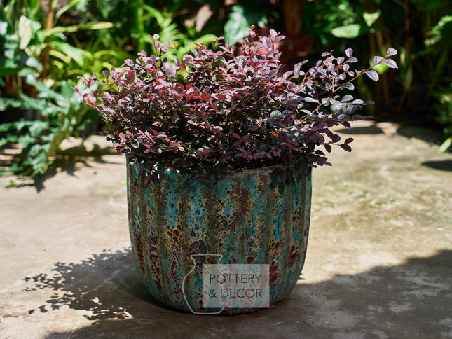 Fourier Round Planter Atlantic Green