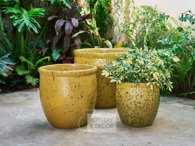 Elsworth Round Planter Swamp Green