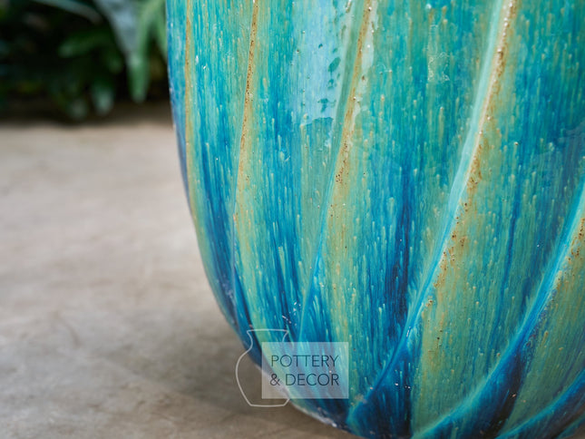 Borina Round Planter Bali Blue