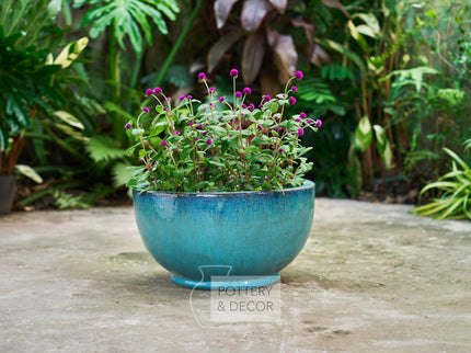 Sager Low Bowl Aqua