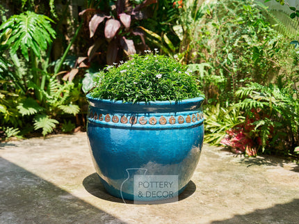Rodolfo Round Planter Aqua