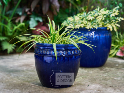 Rodolfo Round Planter Blue