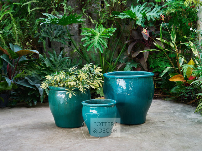 Dennis Round Planter Majestic Green
