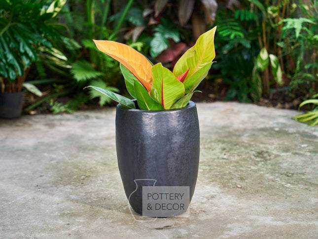 Cliffwood Round Planter Matte Black