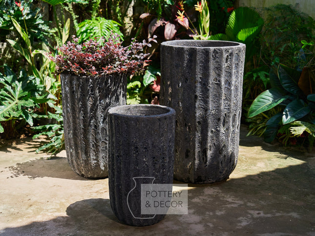 Janis Round Planter Atlantic Black