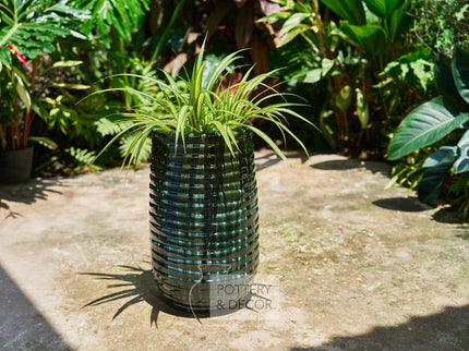 Samaria Round Planter Burnt Green