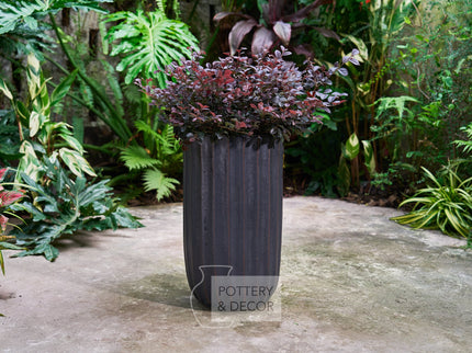 Janis Round Planter Matte Black