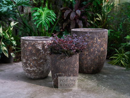 Hollowcreek Round Planter Atlantic Rust