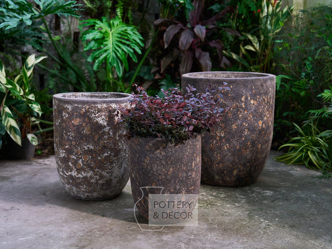 Hollowcreek Round Planter Atlantic Rust