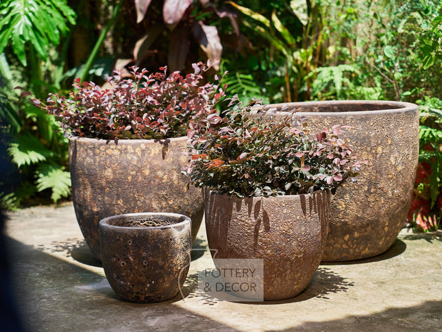 Thorncrest Round Planter Atlantic Rust