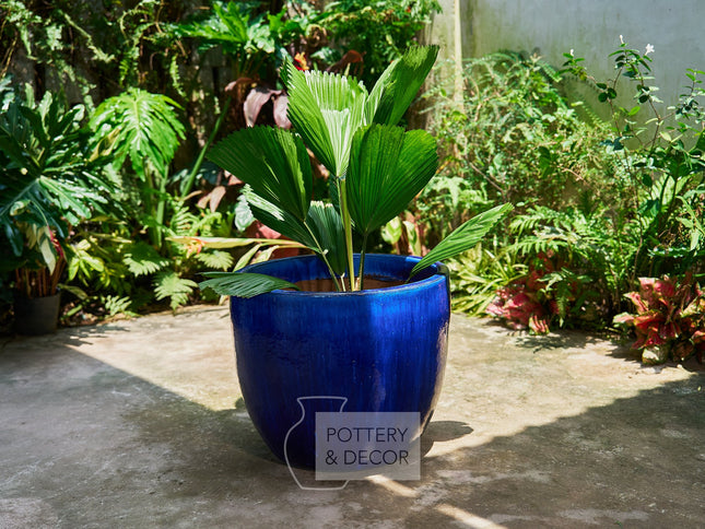 Thorncrest Round Planter Blue