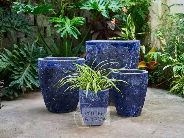 Brooks Round Planter Atlantic Blue