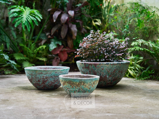 Holleran Low Bowl Atlantic Green Rust