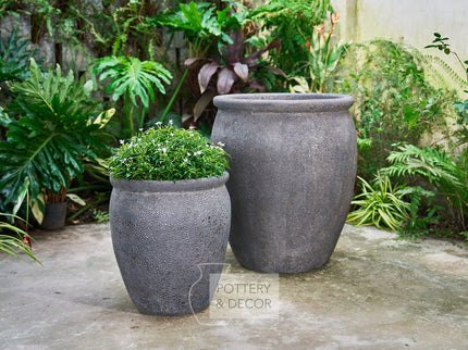 Trenary Round Planter Atlantic Black