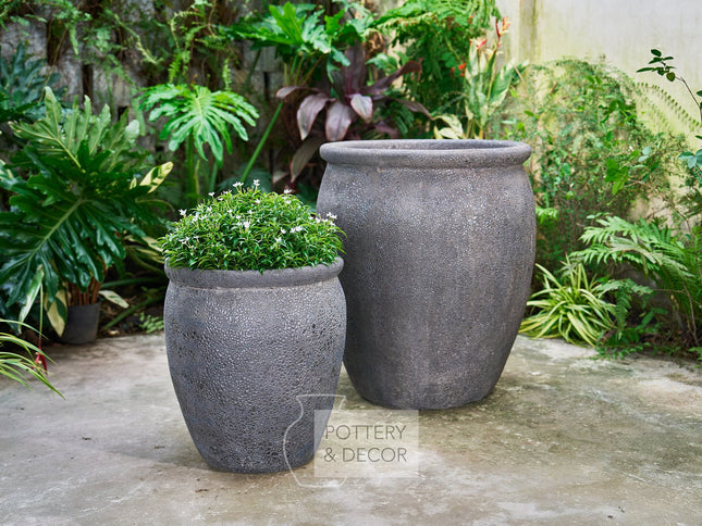 Trenary Round Planter Atlantic Black