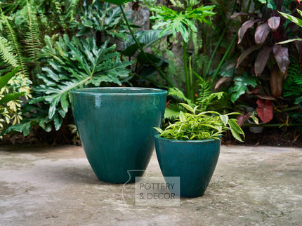 Perrone Round Planter Majestic Green
