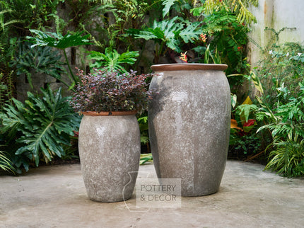 Shannon Round Planter Brown Mist