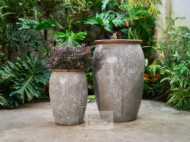 Shannon Round Planter Brown Mist