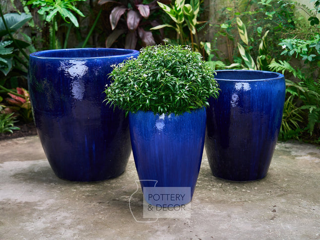 Athene Round Planter Blue