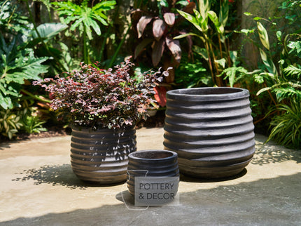 Littleton Round Planter Matte Black