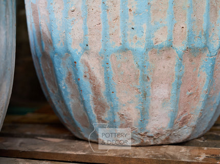 Peachtree Round Planter Baja Blue