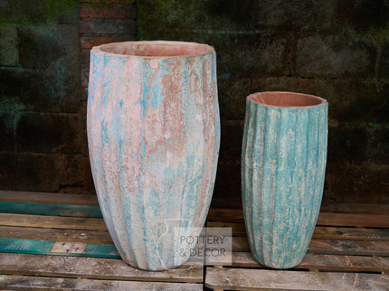 Quebec Round Planter Baja Aqua