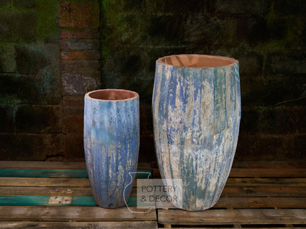 Quebec Round Planter Baja Blue