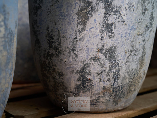 Cresthaven Round Planter Baja Blue
