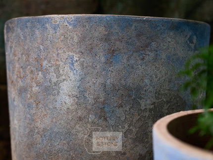 Cresthaven Round Planter Baja Blue