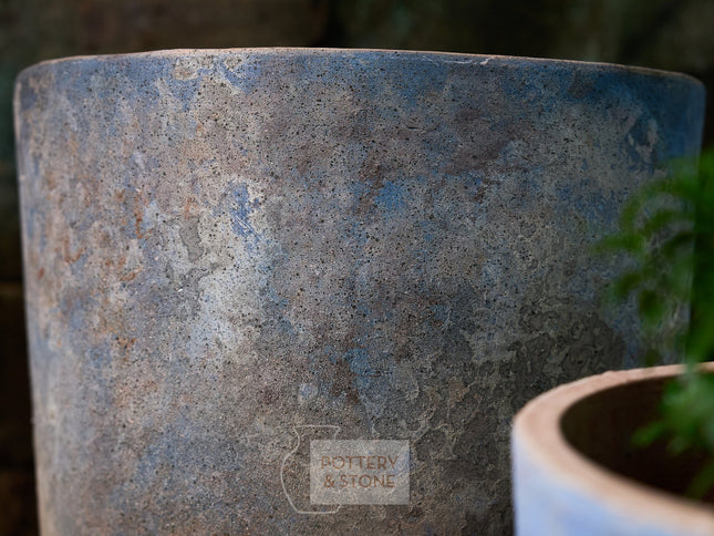 Cresthaven Round Planter Baja Blue