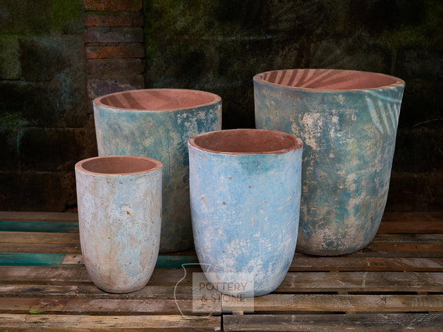 Cresthaven Round Planter Baja Aqua