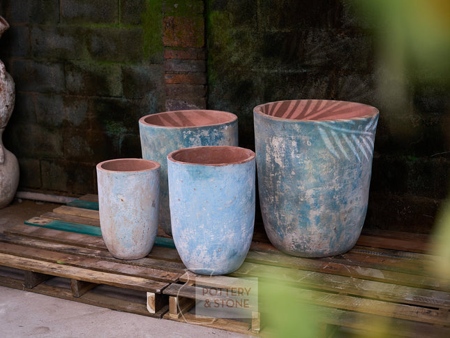 Cresthaven Round Planter Baja Aqua