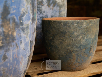 Thorncrest Round Planter Baja Blue
