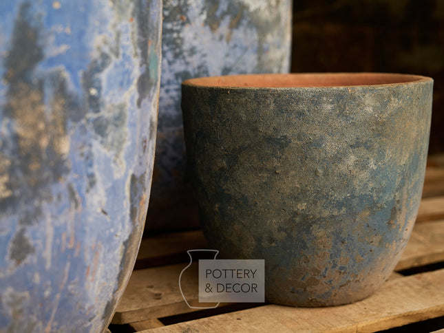 Thorncrest Round Planter Baja Blue