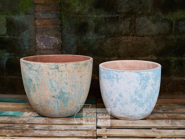 Coty Round Planter Baja Blue