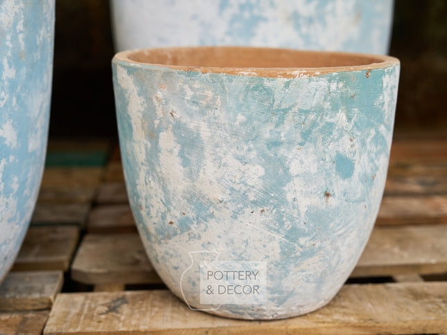 Coty Round Planter Baja Blue