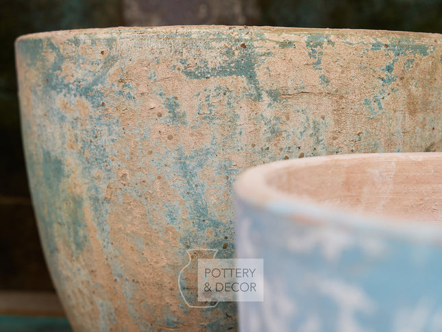 Coty Round Planter Baja Blue