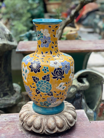 Yellow Floral Vase